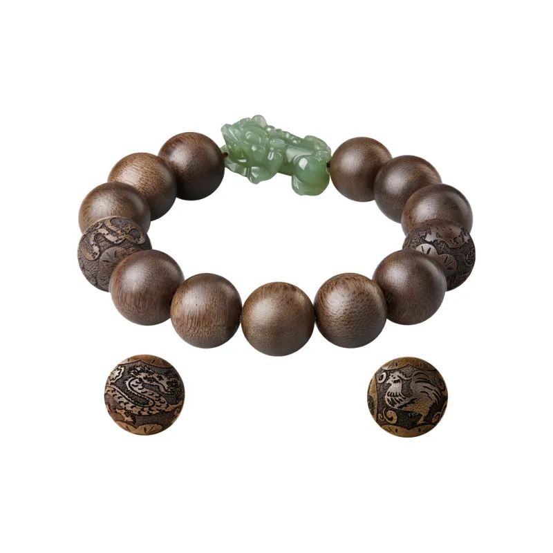 Moonstone Edge Agarwood Bracelets Men's-3