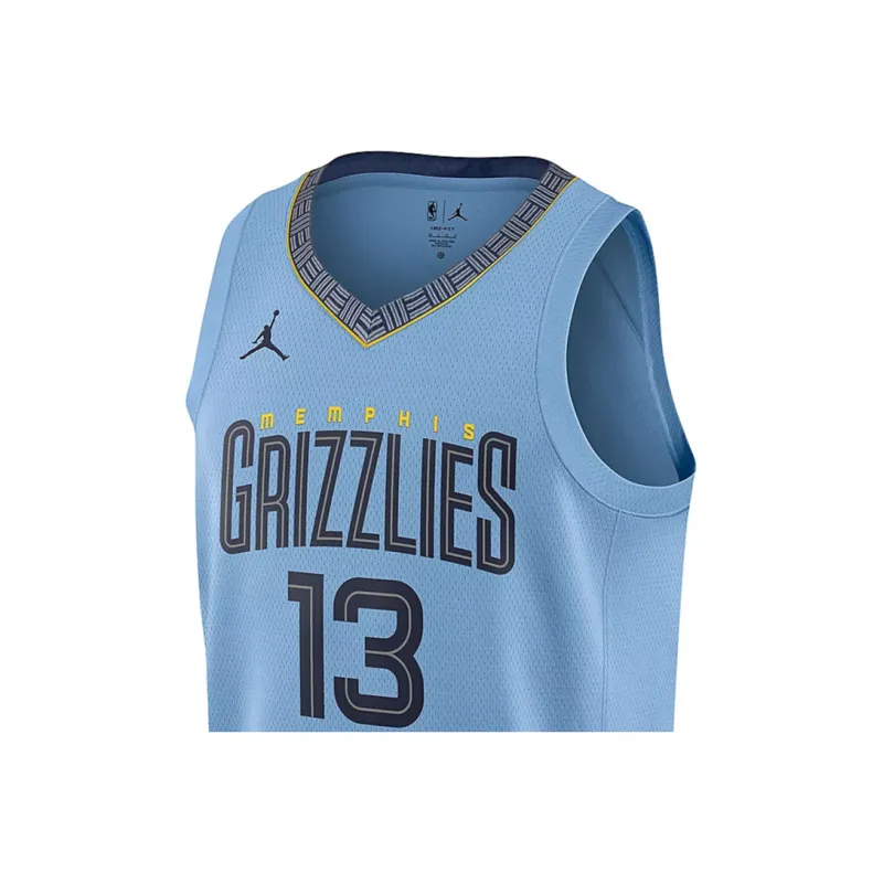 Jordan Jaren Jackson Jr Swingman Basketball Jerseys Unisex Light Blue-2