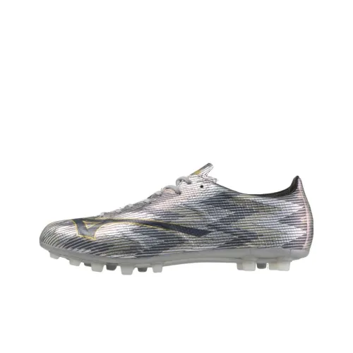Mizuno Alpha 2 Artificial Ground Anti Slip Wear Resistant Soccer Shoes Unisex Silver