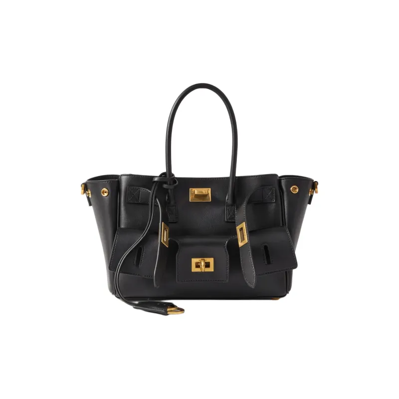 Balenciaga Bel Air Calfskin Tote Bag, Shopping Bag, Shoulder Bag, Crossbody Bag, Handbag Mini Women's Black-0