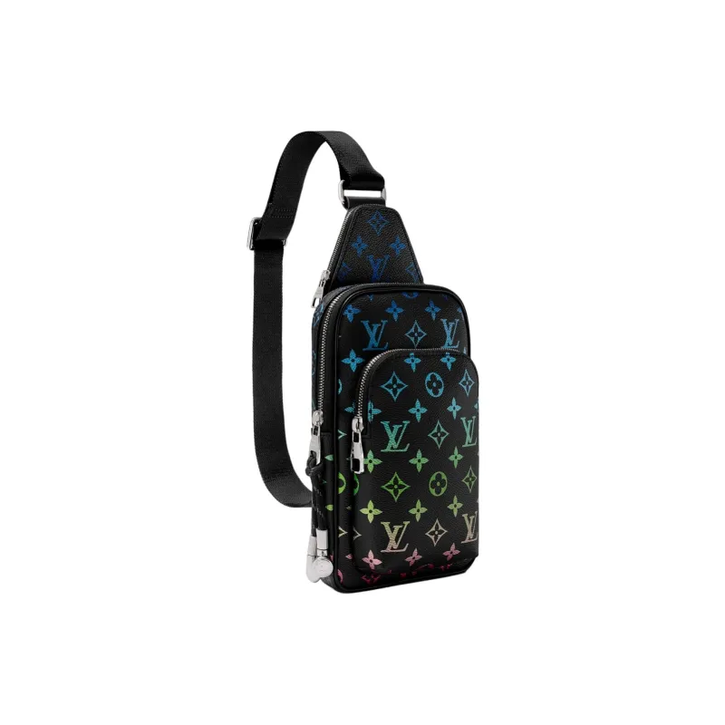 LOUIS VUITTON Print Crossbody Bag Unisex Black-1
