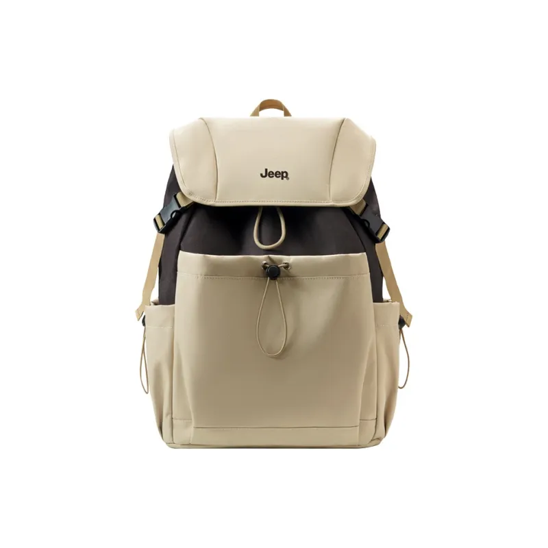 Jeep Fabric Backpack Laptop Bag Unisex Agate Black/Plantain Green/Desert Yellow-8