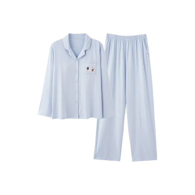 White Ran Women's Pajama Sets-10