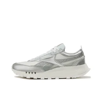 Reebok CL LEGACY W+ Anti Slip And Wear Resistant Height Increasing Low Top Running Shoes Unisex Light Silver