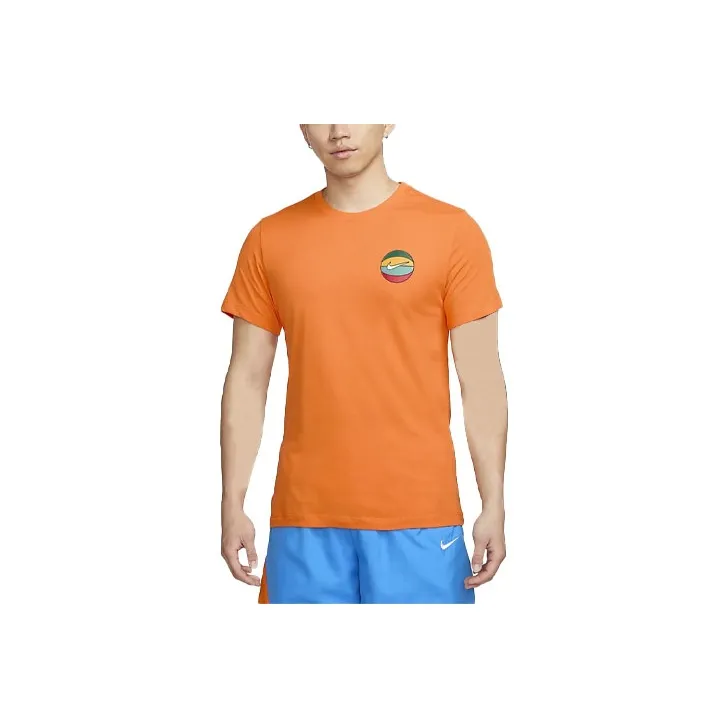 Nike T Shirts Men Orange-0