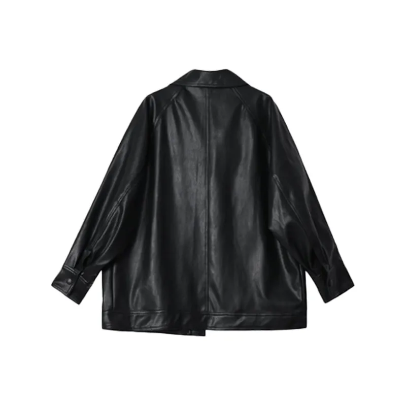 COMBO Leather Jacket Unisex Black-1