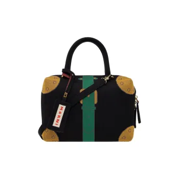 MARNI Polyamide Shoulder Bag, Crossbody Bag, Handbag Women's Yellow & Black & Green