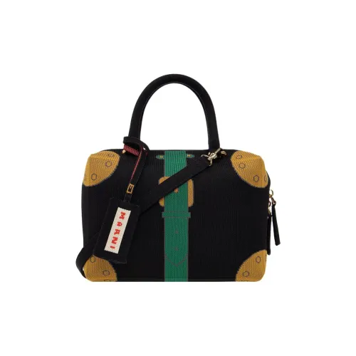 MARNI Polyamide Shoulder Bag, Crossbody Bag, Handbag Women's Yellow & Black & Green