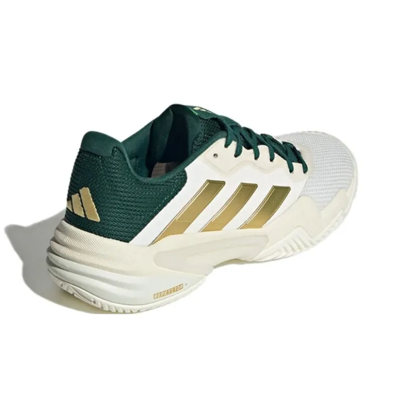 Adidas Barricade 13 Core White Gold Metallic Collegiate Green-3