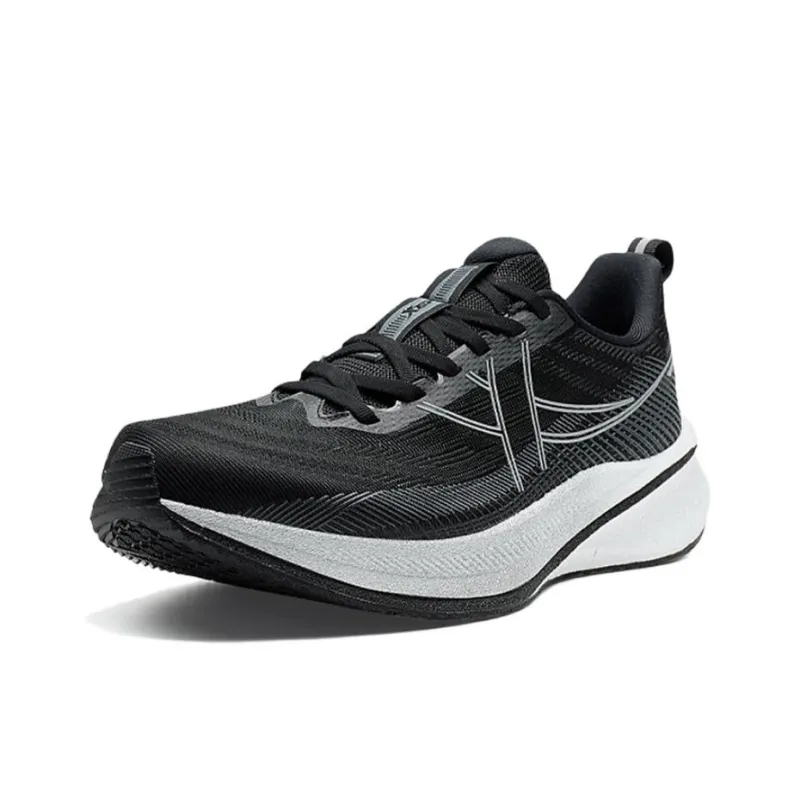 XTEP 360X 2.0 LITE Slip Resistant Coverage Low Top Carbon Plate Marathon Racing Running Shoes Men's Black White-1
