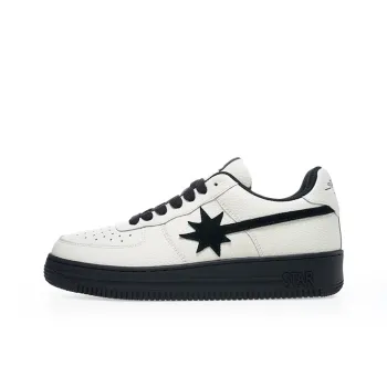 Starwalk Soldier Durable Lightweight And Breathable Low Top Skateboard Shoes Unisex Black White