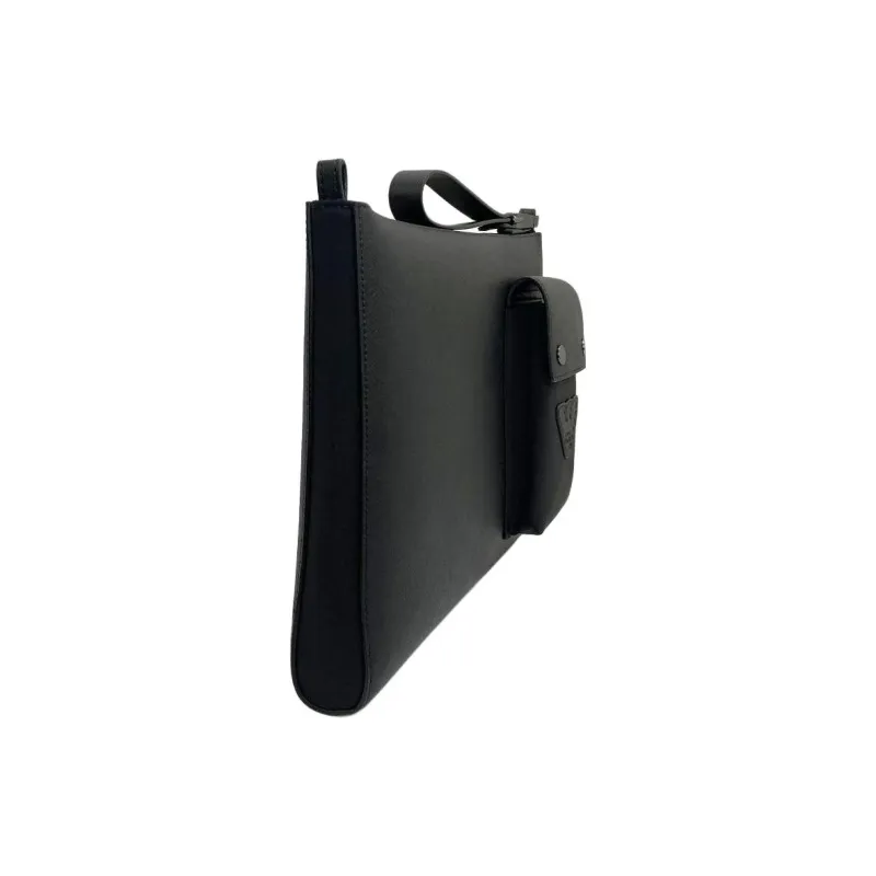 EMPORIO ARMANI Polyamide Wrist Bag Clutch Men's Black-2