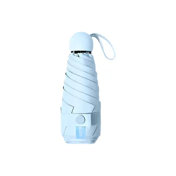 XZAN Capsule Sun Umbrella With Sun Protection UV Protection, Two in One Mini Five Foldable Portable Pocket Umbrella