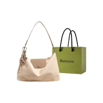 Bansusu PU Tote Bag Shoulder Bag Regular Women's White & Khaki/White & Brown/Brown/Black