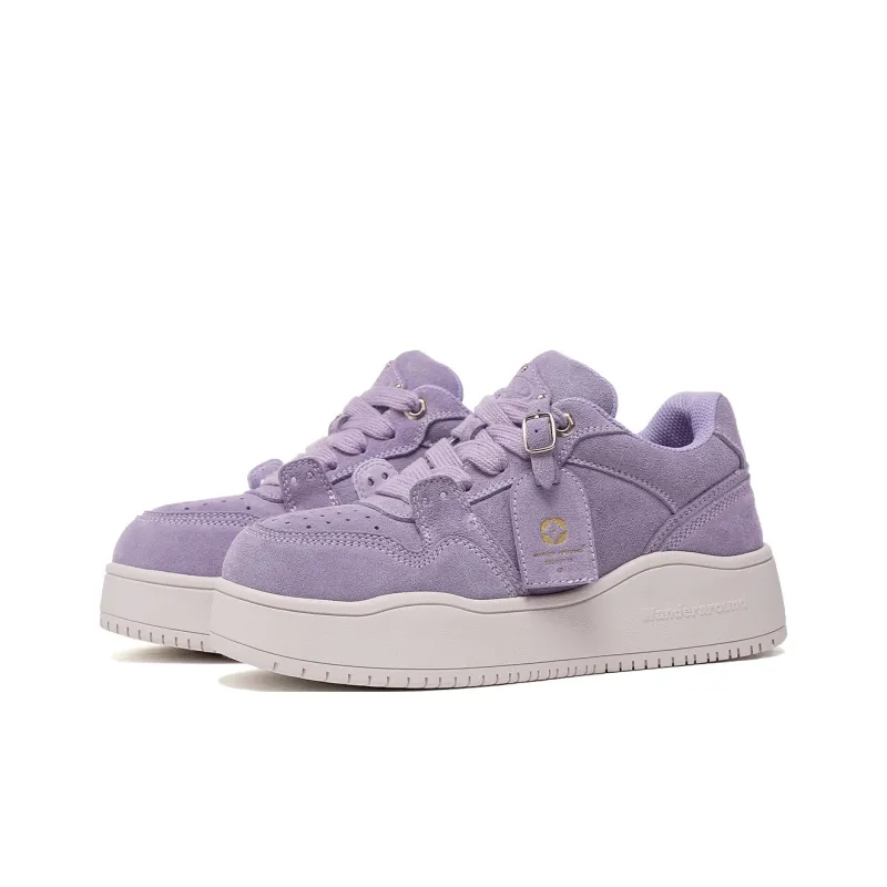 WANDER AROUND Slip Resistant, Abrasion Resistant, Breathable Low Top Skateboard Shoes Unisex Taro Purple-2