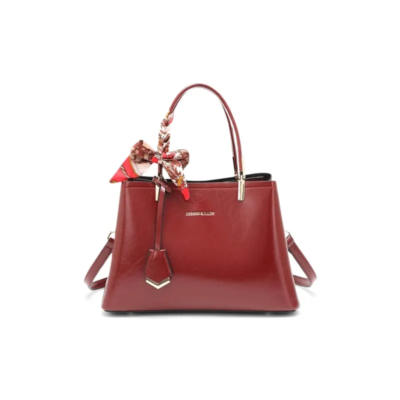 CLEVER& KETCH PU Shoulder Bag, Crossbody Bag, Handbag Women's Red-1