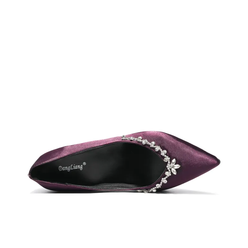 Be Good Slim Heel High Heels Women's Purple-3