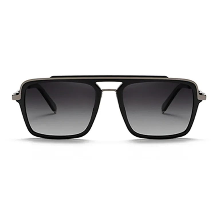 NOME TR/Memory Plastic Metal Square Sunglasses Unisex-5