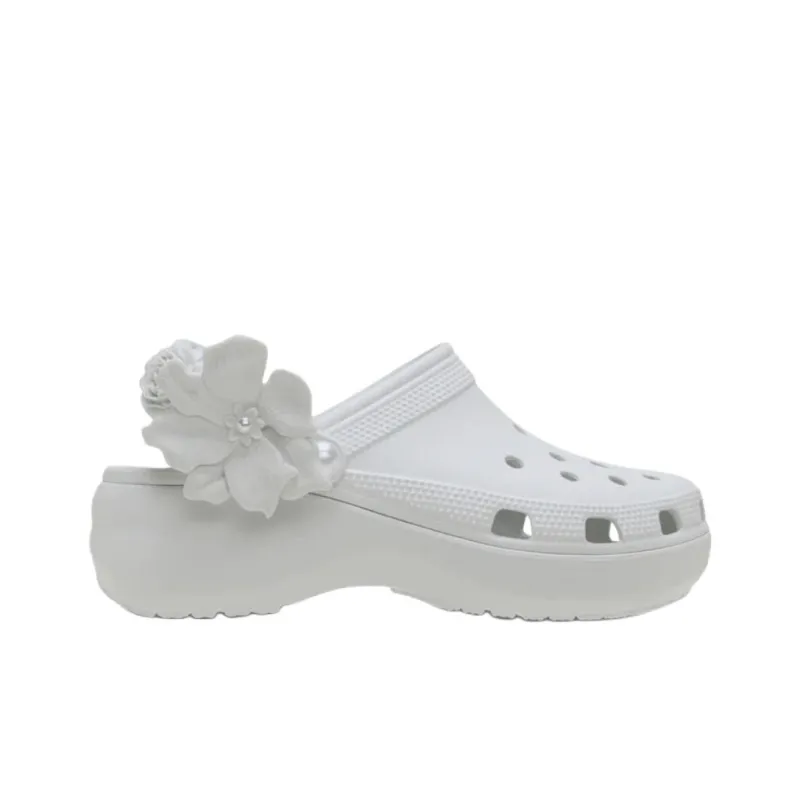 Crocs Classic Platform Bouquet Clog Clogs Women's White-1