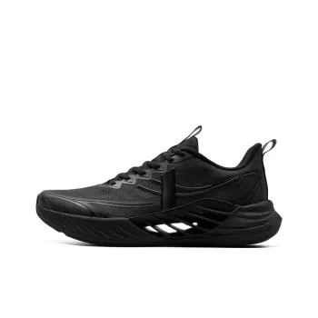 XTEP Cushioning Breathable Support Low Top Casual Training Sprint Running Shoes Men's Black Charcoal Ash