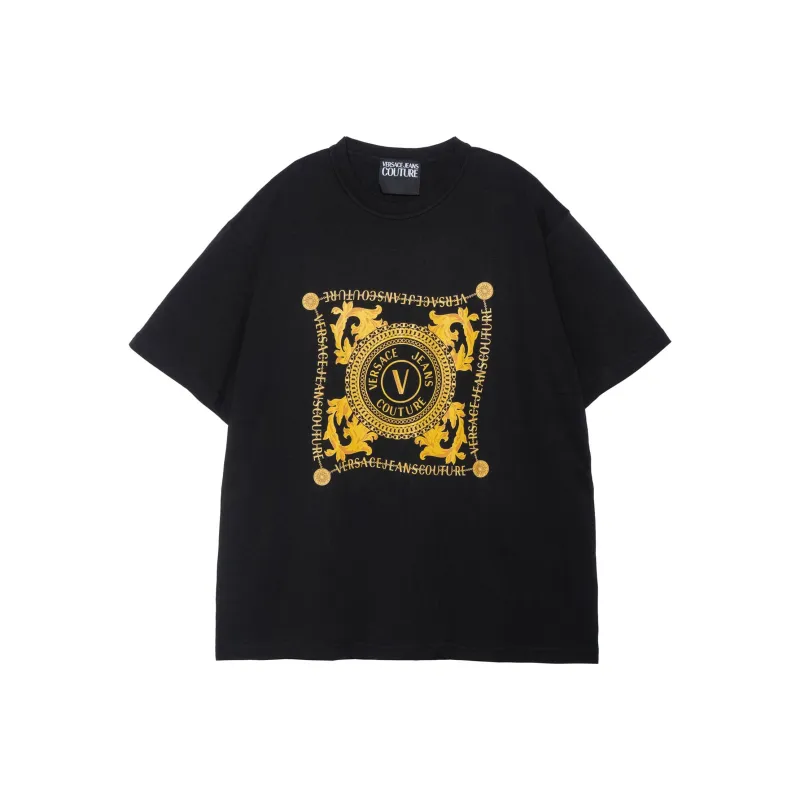 VERSACE JEANS COUTURE Logo print Organic Cotton T shirt-0