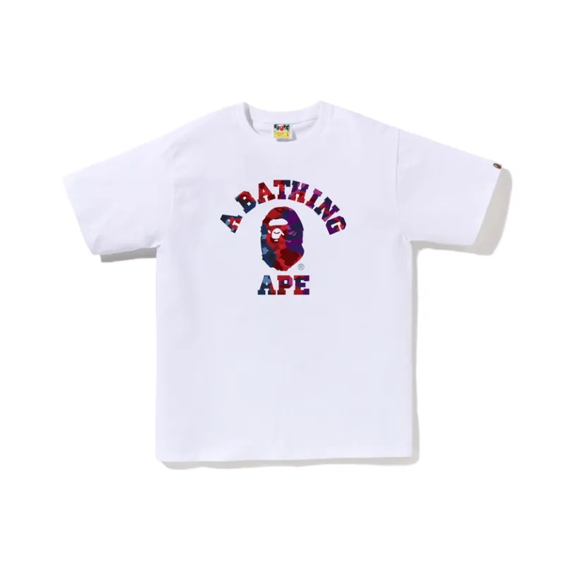 Bape Color Camo Crazy College Tee-1