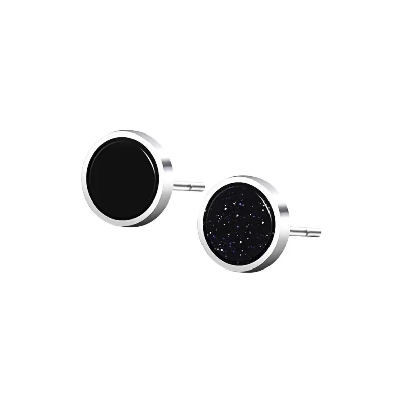 Danqin 925 Sterling Silver Stud Earrings Unisex-20