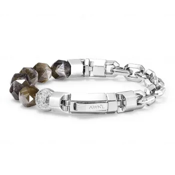 AWNL Black Gold Sunstone 925 Sterling Silver Bracelets Unisex