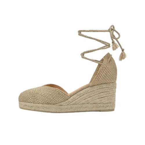 Castañer Cora Wedge Heel High Heels 5cm Women's Gold