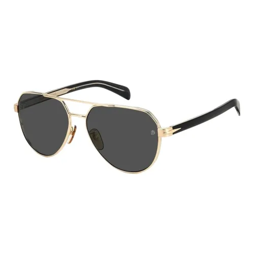 David Beckham Metal Aviator Sunglasses Men's Black