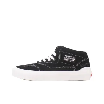 Palace Skateboards x Vans HALF CAB 9 Anti Slip Wear Resistant Mid Top Skateboard Shoes Unisex Black