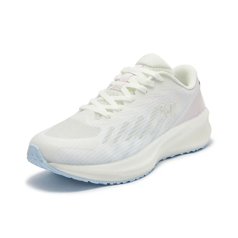 361° Feng Yi Anti Slip Wear Resistant Low Top Casual Running Shoes Women's White Pink Pearl-1