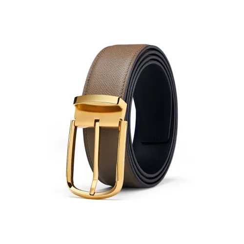 GUSKI Top Grain Cow Leather Belts Men's Width  3.8cm