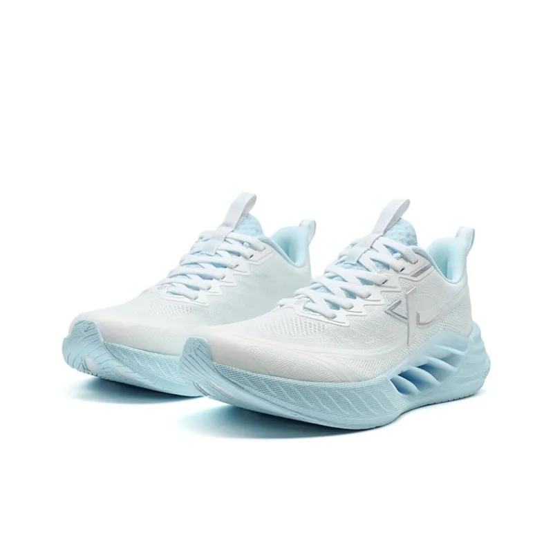 XTEP Cushioning Breathable Support Low Top Casual Training Sprint Running Shoes Women's White Blue-2