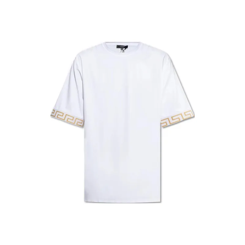 VERSACE Embellished cuffs T shirt-0