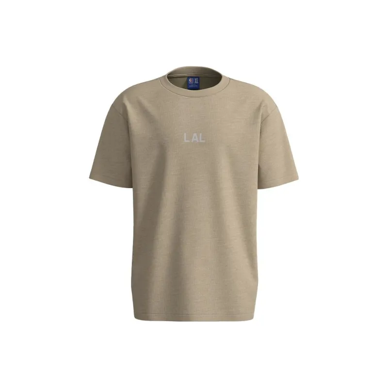 NBA Drop Shoulder Sleeve T Shirt Unisex Earth Brown-0