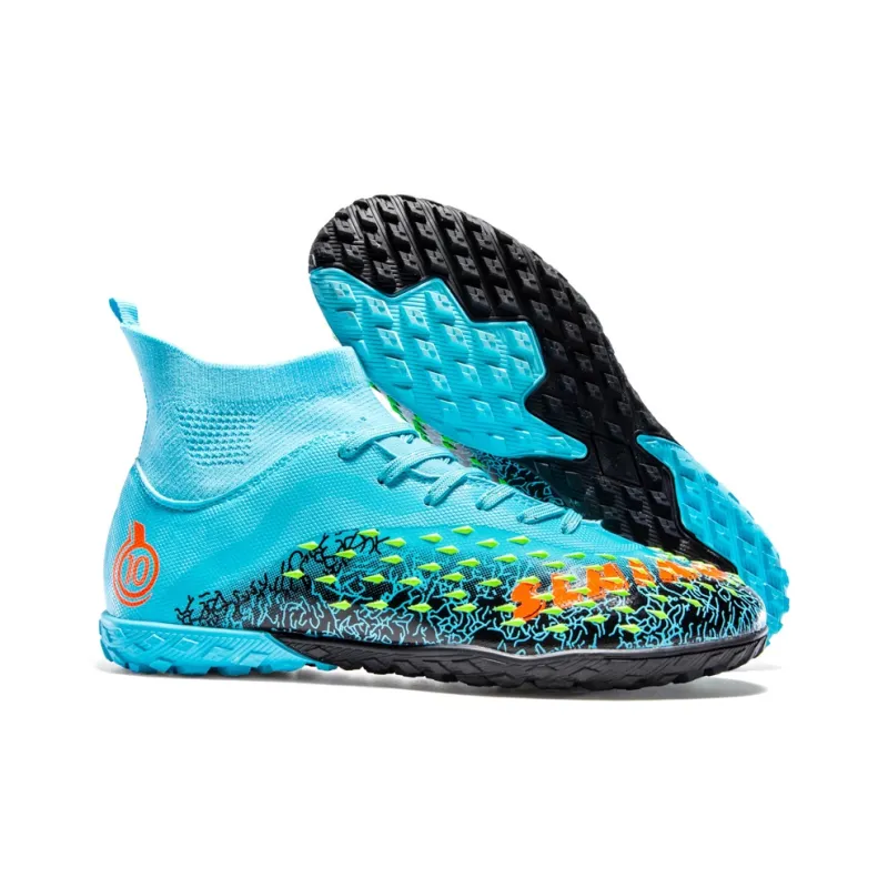 QIUTEXIONG Soccer Shoes Unisex High Top White/Black/Green/Neon Green-20