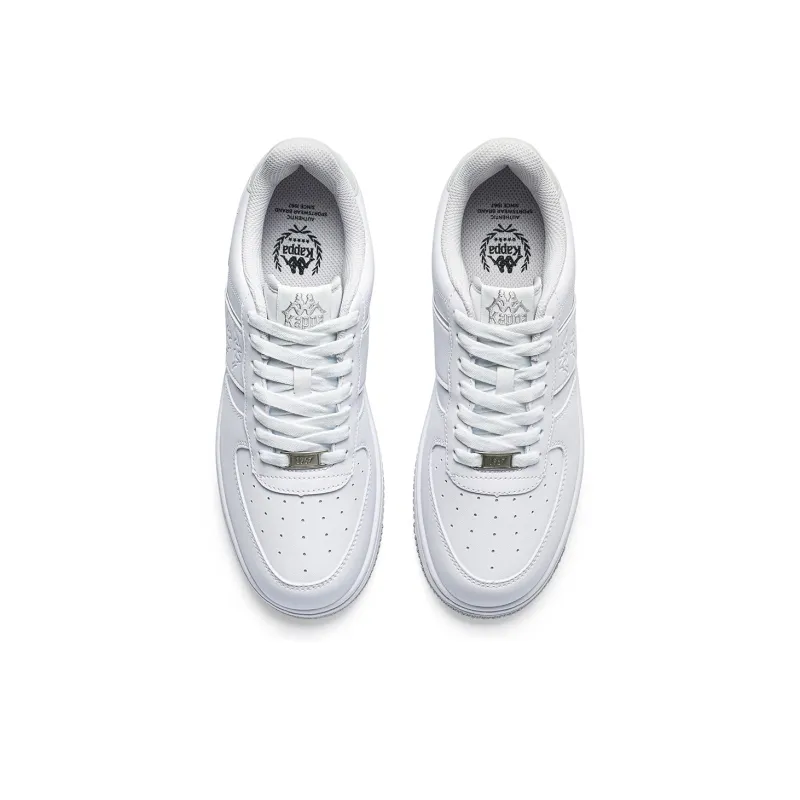 Kappa Back to Back Anti Slip Wear Resistant Low Top Skateboard Shoes Unisex White Gray-3