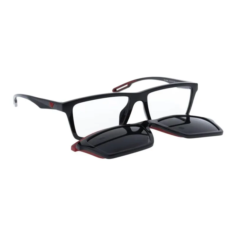 EMPORIO ARMANI Acetate Square Sunglasses Men's Black-2