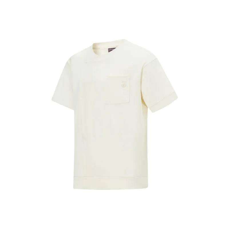 LiNing T Shirts Unisex Papyrus White-0