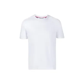 THOM BROWNE Classic Pique Rib Cuff Rwb Tee