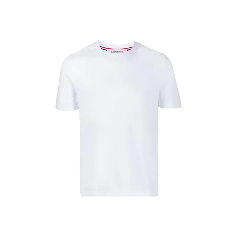 THOM BROWNE Classic Pique Rib Cuff Rwb Tee-0
