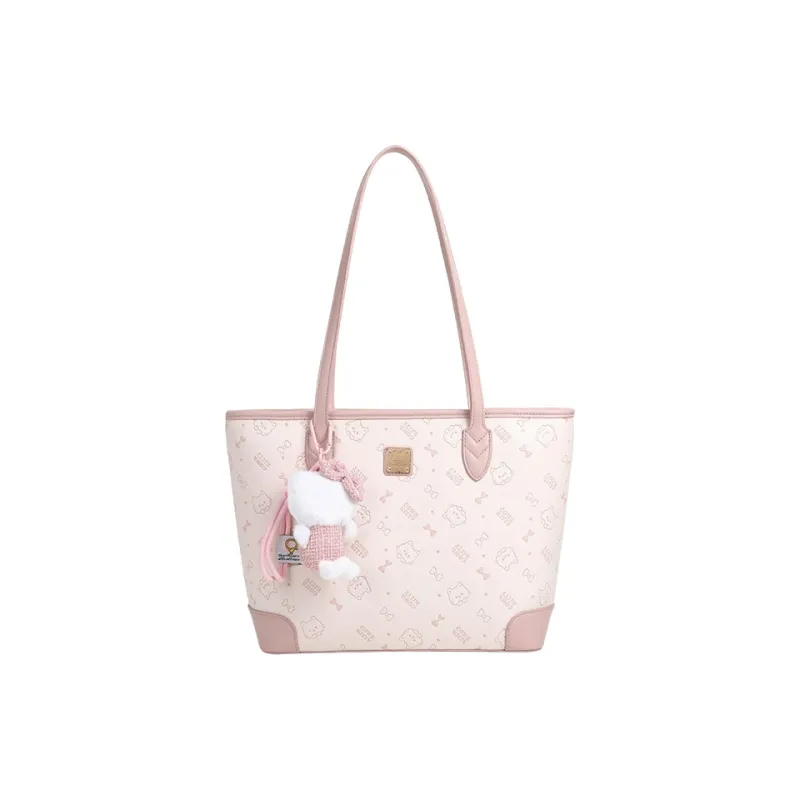 JANE KLAIN Synthetic Leather Tote Bag, Shopping Bag, Shoulder Bag Regular Women's Cherry Blossom Pink-0
