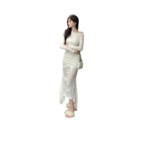 FLIM Long Sleeved Dresses Women's Apricot