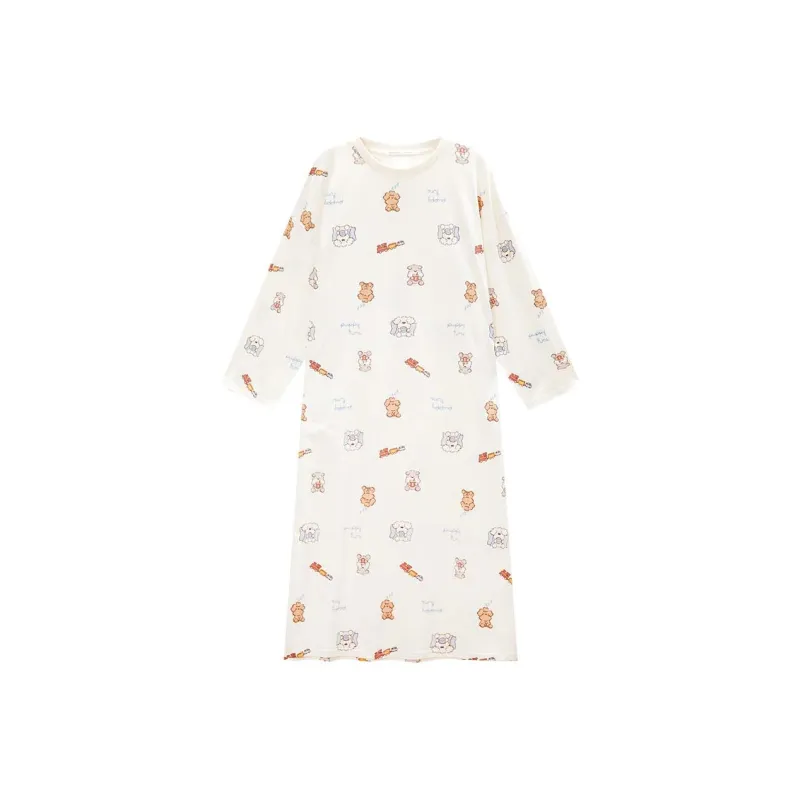 GUKOO x Miiiiichan Nightgown Women's Light Sand White-0