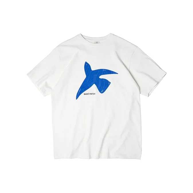 BASIC MATCH T-Shirts Men Heather White-0