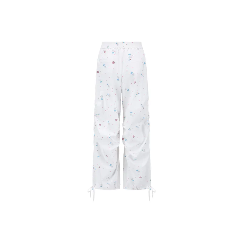 Alexia Sandra Rabbit Series Casual Pants Unisex White-1