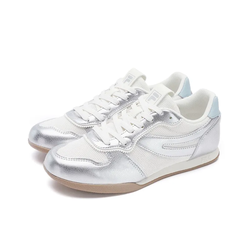FILA Trail Breathable And Lightweight Low Top Casual Shoes Women's White Silver-2