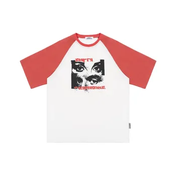 EMPTY REFERENCE Short Sleeved T Shirts Unisex Red White