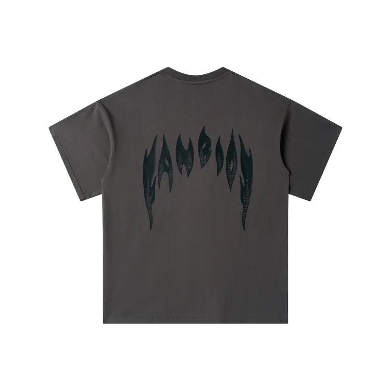 FANBIOU Fire-print Unisex T-shirt-0
